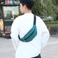 thumbnail image 4 of Riñonera impermeable con correa ajustable para hacer ejercicio, viajar, correr de forma informal, verde, 4 of 5