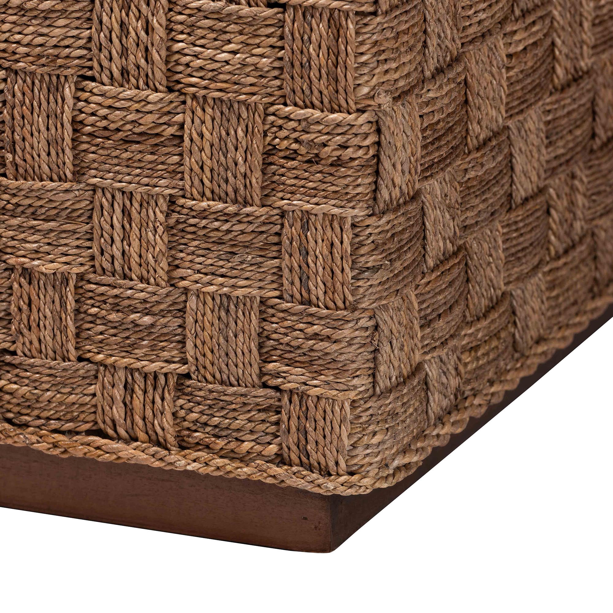 bali & pari Karina Boho Coffee Table, Natural Seagrass