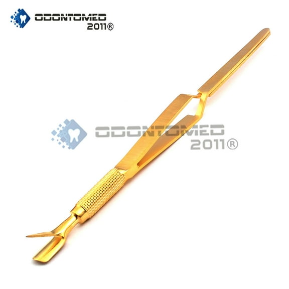 OdontoMed2011 Full Gold C-Curve Nail Pinching Wand Cuticle Pusher Multifunction Tool