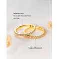 thumbnail image 2 of Alianza de boda IMOLOVE Moissanite de plata 925 chapada en oro de 18 quilates, 2 of 7