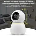 thumbnail image 5 of Indoor HD WiFi Security Camera - 2.4GHz Motion Detection Night Vision 2-Way Audio Camera for Home Security, 360° PTZ View, Auto Tracking, Remote Access, Loop Recording, Ideal for Baby Monitor, White, 5 of 7
