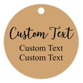 thumbnail image 1 of 100 PCS Custom Made Any Text Hang Tags Round Shape Personalized Wedding Favor Gift Tags, 1 of 1