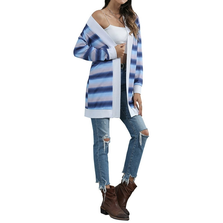 ZXSXSY Women Zebra Plaid Print Waterfall Neck Mid Length
