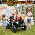 thumbnail image 6 of Joyracer ATV for Kids, 24 Volt Ride on Toys for Toddlers, 800W 4 Wheeler with 2 XL Seater, EVA Tires Power Car Wheels with Remote, Knee Pad, Music, Bluetooth, USB, Black, 6 of 12
