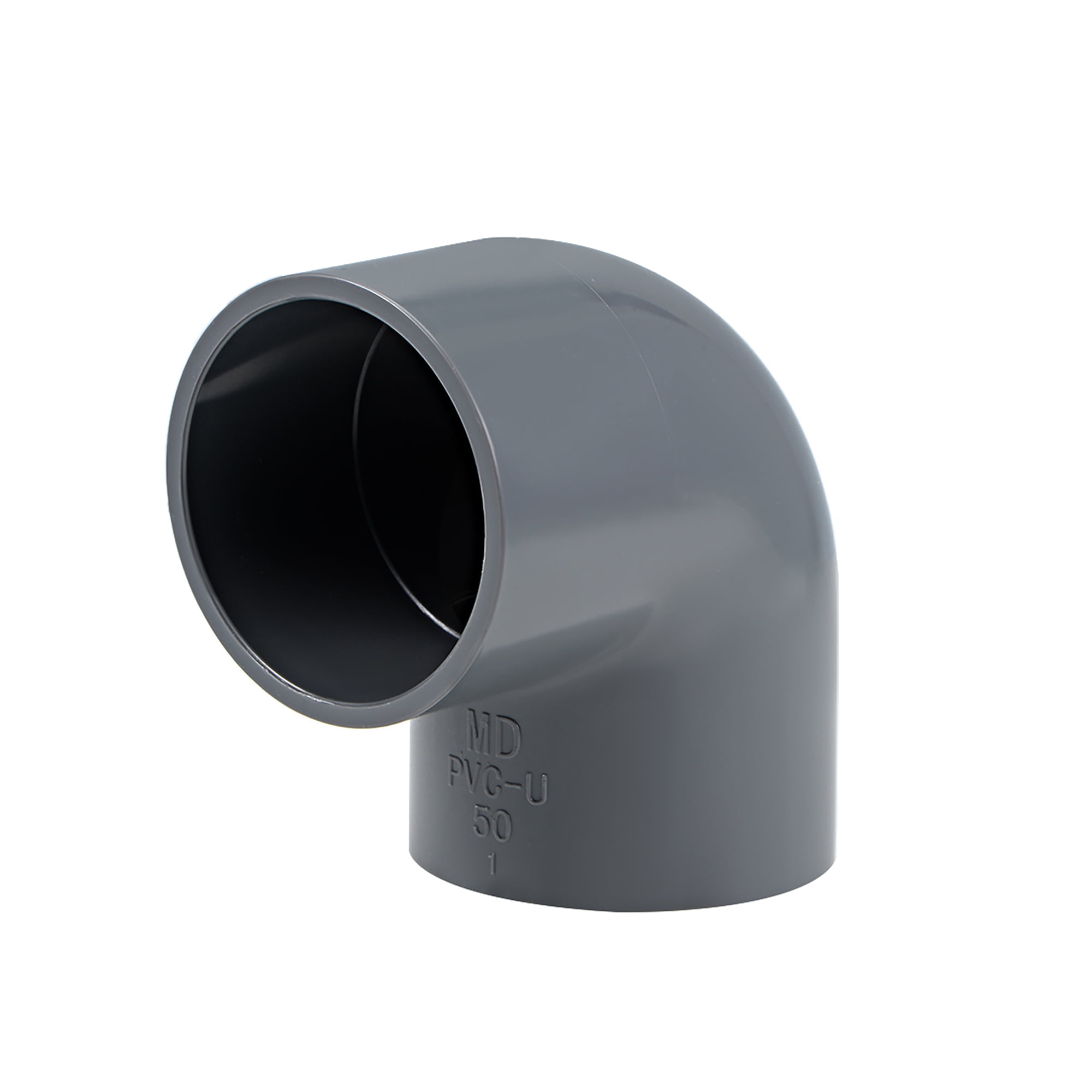 406 Series PVC Pipe Fitting,90 Degree Elbow,Schedule 40,Gray,1-1/2-Inch