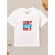 thumbnail image 2 of Stop The War On My Rack - 100% Cotton Loose Fit Casual T-Shirt for Girls & Teens - Red & Blue Print, Machine Washable, Outdoor Activity Shirt, Playful Design Top, 2 of 4