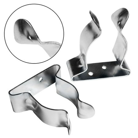 

Gerich 2 Pcs Boat Hook Holder Clips Boat Hook Wall Mount Tube Holder Spring Clamps Stainless Steel General Purpose Storage Clips/Hook Spring Clamp Holders Silver