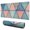 Pink and Blue, variant on Long Mouse Pads for Desk,Purple Ethnic Geometric Patchwork Desk Mats on Top Of Desks, Desk Mouse Pad Extra Large with 3mm Non-Slip Base and Stitched Edge for Gaming,Work,Home 31.5"x11.8"