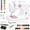 Pink/White, variant on WYDK Compact Sewing Machine, 42-Piece Beginners Kit, Multifunctional Portable 6V Beginner Sewing Machine w/ 12 Stitch Patterns, Light, Foot Pedal, Storage Drawer - Teal/White