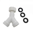 thumbnail image 2 of White Plastic 3/4-inch Dishwasher Drain Hose Adapter 3 Ways Connector Y Shape Splitter Connector for Washing Machine, 2 of 4