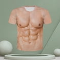 thumbnail image 3 of Funny Muscle T Shirt, 3D Body Pattern Fake ABS Disfraces de manga corta Humor unisex Impreso digital para hombres Casual Navidad Halloween Verano , 2XL Sunnimix camisas para hombre, 3 of 7