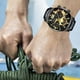 thumbnail image 4 of Reloj de cuarzo noctilucente con pegatinas mecánicas, diseño de múltiples esferas, correa de cuero, estilo informal, reloj de pulsera, esfera antiarañazos, para hombres y mujeres, con forma de bola de, 4 of 4