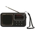 thumbnail image 1 of Mini Radio Portátil Con Banda Completa Batería 500 MAh Receptor Radio AM/FM (negro), 1 of 9