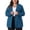 Lake Blue, variant on Women's Plus Size Suit Blazer Wear-to-Work Button Long Sleeve Blazers Jackets 4X Burgundy