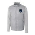 thumbnail image 2 of Men's-Cutter & Buck  Gray San Jose Earthquakes Stealth Hybrid Quilted Full-Zip Windbreaker Jacket, 2 of 3