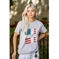 thumbnail image 3 of Trust Jesus USA American Flag Cross Plus Size Crewneck Graphic Tee Shirt Brisco Brands 2X, 3 of 5