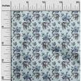 thumbnail image 2 of oneOone Cotton Silk Light Blue Fabric Floral Craft Projects Decor Fabric Printed By The Yard 42 Inch Wide, 2 of 5