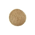 thumbnail image 1 of Woven Placemat, Round Rattan Dining Table Mat Heat Insulation Pad, Natural Water Grass Weave Handmade Placemat Coaster Mat, 1 of 1