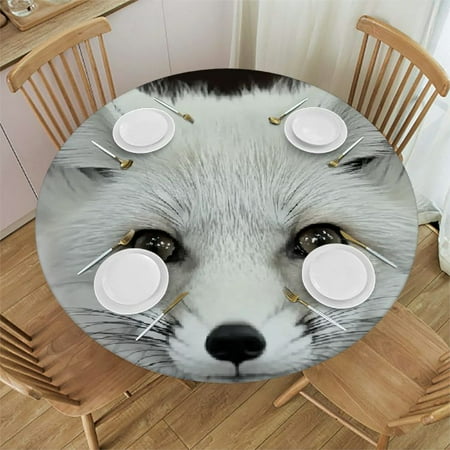 

Autua Fox Round Tablecloth Stain-Resistant Washable Indoor Outdoor Table Cloth for Restaurants Weddings Parties 31 -35