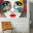 thumbnail image 3 of Idea4wall 4pcs Street Art Colorful Graffiti Hip Hop Girl Stick Wallpaper Removable Wall Murals Large Wall Stickers for Home Decoration, 48"x96", 3 of 5