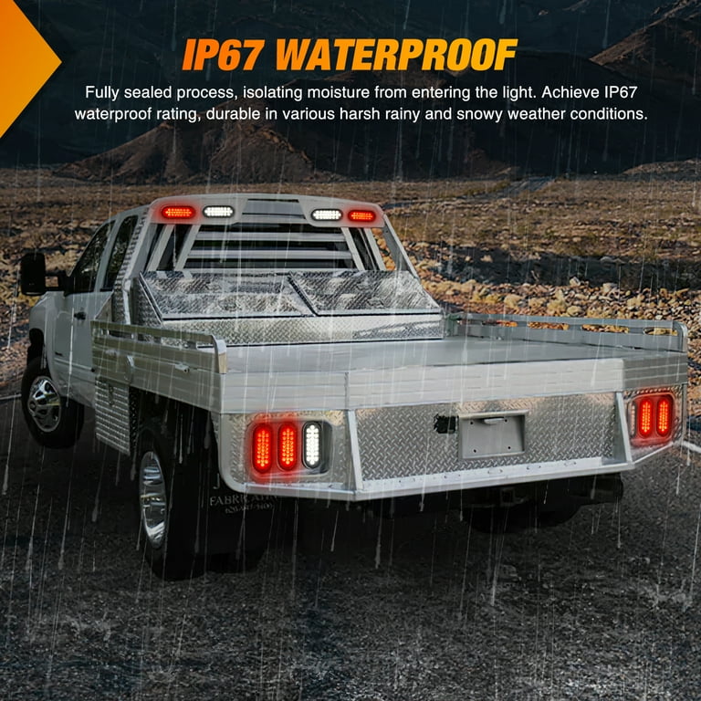 ETUKER 6 LED Chips Bright Nuber Plate Lap, 12V/24V Waterproof Energy