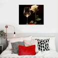thumbnail image 4 of JRXY Red Wine Wall Art Wine Glass Pictures Wall Decor for Kitchen Red and Black Grey Cup Canvas Prints Vintage Wine Cask Paintings for Dining Room Contemporary Bar Artwork Home Decorations  16x12in, 4 of 4