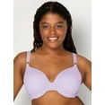 thumbnail image 2 of Fruit of the Loom Women's Smooth Cotton T-Shirt Bra-Ultra-Soft, Flexible, and Invisible Under Tees, Lilac Whisper/Purple Velvet/Black, 34C, 2 of 6