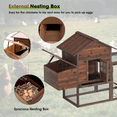 thumbnail image 5 of Grezjxc Chicken Coop Large Wooden Outdoor Hutch Hen Cage with Ventilation Castle Door, Rabbit Hutch Home Backyard Removable Tray & amp Ramp Play House Nesting Boxes with Cover(Grey), 5 of 6