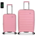 thumbnail image 1 of Juego de 2 piezas Luggage Traveler's Choice Pagosa, indestructible, rosa, 1 of 8