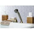 thumbnail image 2 of Kingston Brass KSK3353PLTR Deck Mount Hand Shower with Diverter for Roman Tub Faucet, Antique Brass, 2 of 5