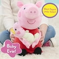 thumbnail image 3 of Lil Friends Peppa Pig Big Sis 11.5-inch Plush Stuffed Animal Featuring Baby Evie, Kids Ages 3 and up, 3 of 9