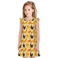 thumbnail image 1 of Balery Funny Chicken Camisón de princesa para niñas, pijama de algodón con mangas abullonadas, suave y bonito.-XX-Large, 1 of 6