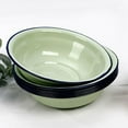 thumbnail image 2 of Huayishang Mixing Bowls, Kitchen Essentials Clearance Sale Enamel Bowl Mixing Bowls Green Old Fashioned Enamel Bowls for Food Lunch Dinner Vegetables Soups Fruit Lightweight Esay To, 2 of 6