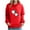 Red, variant on Makaor Pullover Hoodies for Women Graphic Sweatshirt with Pockets Fleece Long Sleeve Pullover Drawstring Tops