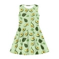 thumbnail image 3 of FOR U DESIGNS Avocado Little Girls Sleeveless Dresses Cute A Line Twirly Dance Dresses Elegant Party Midi Dresses Hamster Floral Princess Tank Sundress Size 13-14, 3 of 6