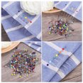 thumbnail image 2 of MasteelfCA 200pcs Glass Head Multicolor Sewing Pin for DIY Sewing Crafts (4mm Head + 34mm Pin), 2 of 9