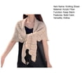 thumbnail image 7 of Oiur Women Knitting Shawl,Solid Color Fringe Design Lightweight Versatile Hollow Shawl,Open Knitted Pattern Shawl Wrap,Purple, 7 of 7
