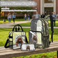 thumbnail image 2 of DISNIMO Clear Backpack, Bear Camouflage Printed 17 Inch Kids Clear Backpack Set with Lunch Bag and Pencil Case, Heavy Duty PVC Transparent Bookbag for Elementary Kindergarten Student, 2 of 5