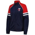 thumbnail image 2 of Women's G-III 4Her by Carl Banks Navy Minnesota Twins First Place Raglan Full-Zip Track Jacket, 2 of 3