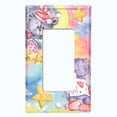 thumbnail image 2 of Metal Light Switch Wall Plate Outlet Cover (2 Teddy Bears Reading Flower Hearts Pink - Single Rocker), 2 of 2