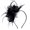 Black, variant on Mirlewaiy Women's Fascinator Hat, Feather and Pearl Veil Headband for Tea Parties, Weddings and Cocktail Events
