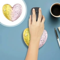 WZXPWT Small Heart Shaped Silicone Mouse Pad, Ergonomic Wrist Rest Pad, Summer Refreshing Gaming Desk Mat, Office Wholesale Memory Foam Mouse Pad