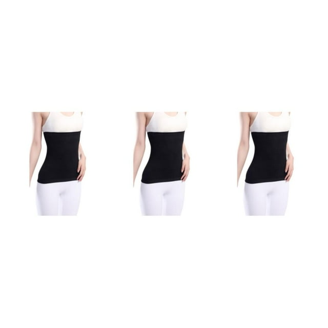 Transemion Stay Warm And Stylish Back Warmer Belt Breathable Elastic Waist Back Support black M 3Set
