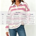 thumbnail image 4 of AHTJRT Y2k Women Striped Rugby Shirt Long Sleeve Collared Oversized Sweatshirt Vintage Jersey Streetwear Top Casual Loose Outdoor Sports Golf Pullover, 4 of 8