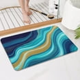thumbnail image 4 of Dark Blue Marble Gold Line Pattern Bathroom Rugs Mat,Non Slip Microfiber Bathroom Rug,Rubber Backing,Soft Bathroom Mats for Bathroom Floor,Tub and Shower,17x27in(43x68cm), 4 of 5