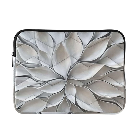 Quilted Padded Large Flowers Printed Laptop Sleeve Case for 13–14 inch