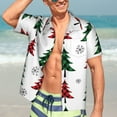 thumbnail image 7 of Kll Men'S Hawaiian Shirt Short Sleeve Button Down Beach Shirts-Buffalo Plaid Christmas Trees, 7 of 7