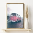 thumbnail image 2 of PixonSign Framed Canvas Print Wall Art Pastel Minivan at The Beach Places Ocean Photography Modern Art Nautical Scenic Dramatic Multicolor Ultra for Living Room, Bedroom, Office - 24"x36" Natural, 2 of 5