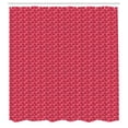 thumbnail image 3 of Ambesonne XOXO Shower Curtain, Love Design Kiss, 69"Wx84"L, Dark Coral Charcoal Grey, 3 of 5