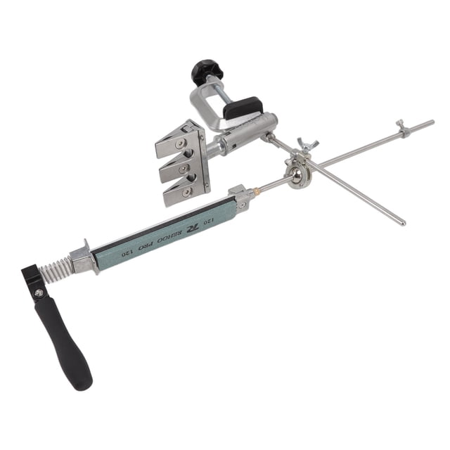 Ensemble d'Affûteuse de Couteau d'Angle Fixe, Jeu de Pierre d'Affûteur de Tige de Traction d'Acier Inoxydable Facile à Utiliser la Structure Forte avec 4 Pierres à Aiguiser pour le Restaurant
